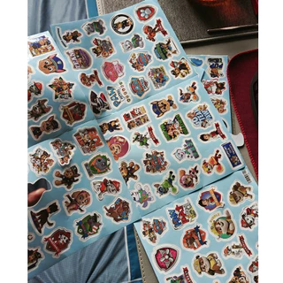 100 สติ๊กเกอร์ Paw Patrol สติ๊กเกอร์สร้างสรรค์คู่มือวัสดุตกแต่งแล็ปท็อปถ้วยน้ําหมวกกันน็อคตัดฟรีสติกเกอร์ขนาดเล็ก
