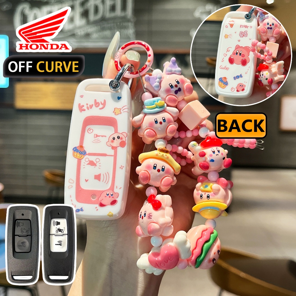 เคสกุญแจรถมอเตอร์ไซค์ Kirby Honda pcx160/giorno/forza 350/คลิก 160 พวงกุญแจรถจักรยานยนต์ Honda เคสกุญแจรถ ซองกุญแจมอเตอร์ไซค์