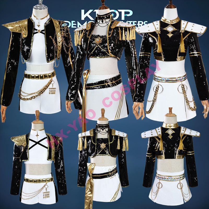 【HX-YAO】เด็กฮาโลวีนแสดงชุด K-POP Witch Hunters cosplay Rumi Zoey Mira คอสเพลย์ อะนิเมะ เครื่องแต่งกา