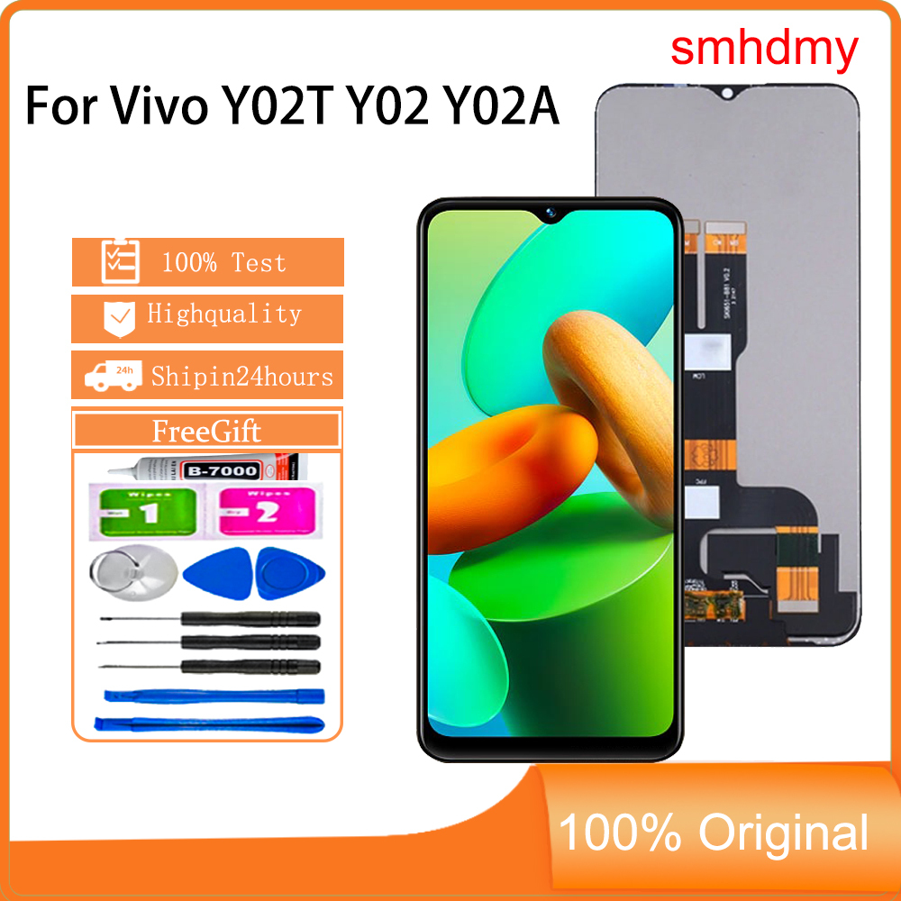 สําหรับจอแสดงผล Vivo Y02T Y02 Y02A เปลี่ยนหน้าจอสัมผัส LCD