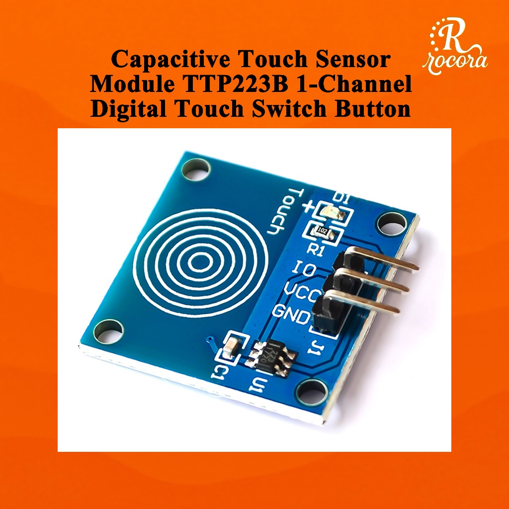 โมดูลเซ็นเซอร์สัมผัส Capacitive TTP223B แบบ 1 ช่อง สวิตช์สัมผัสดิจิทัล
