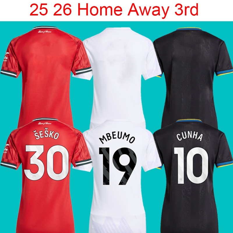 2025 2026 Magueire Martinez Mount Hojlund B.Fernandes Cunha Sesko Womens Jersey