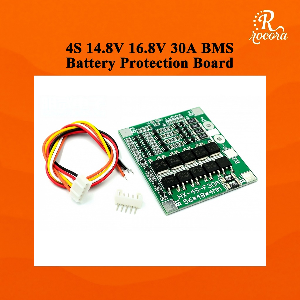 บอร์ดป้องกันแบตเตอรี่ 4S 14.8V 16.8V 30A พร้อมบาลานซ์ สำหรับแบตเตอรี่ลิเธียม 18650