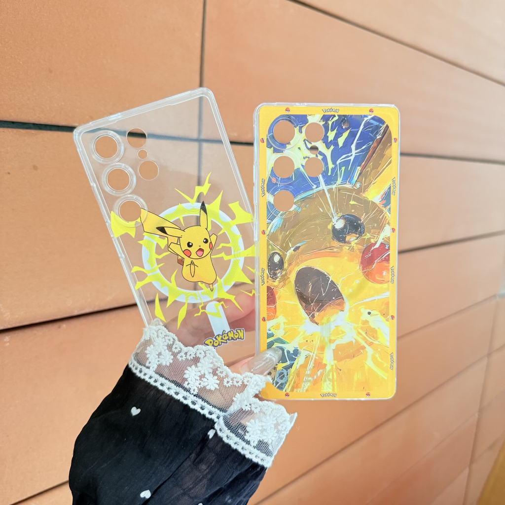 การ์ตูนน่ารัก ปิกาจู Magnetic วงเล็บ เคส Samsung Galaxy S26 Ultra S26 Plus S26 S25FE S25 Ultra S25 Plus S25 S24FE S24 Ultra S24 Plus S24 S23FE S23 Ultra S23 Plus S23 S22Ultra Note20Ultra A56 A36 A55 5G Case เคสโทรศัพท์ใหม่ TPU ป้องกันการตก เคสมือถือซัมซุง