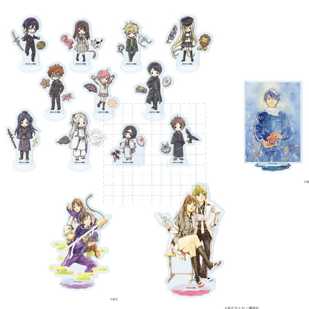 Noragami อะคริลิค Standee - Yato Iki Hiyori Yukine Kofuku Chibi รูปอะนิเมะ Art Fan Made Collection
