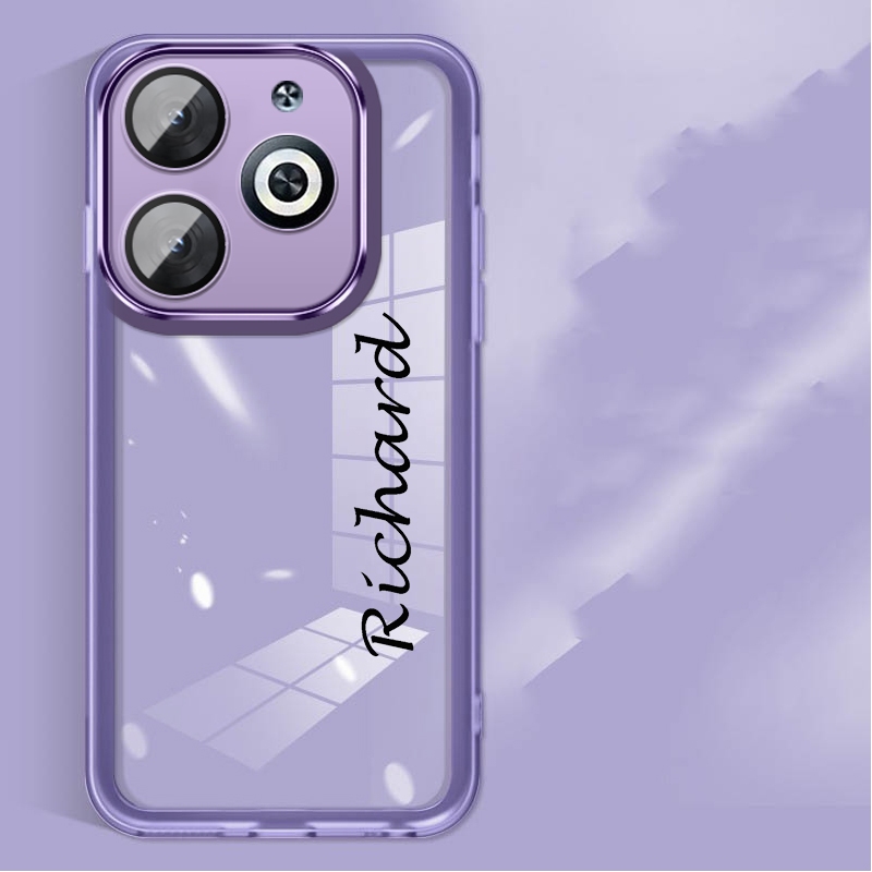 Infinix Smart 8 Pro smart8 X6525 X6525D X6525B Custom ชื่อออกแบบกรณี Anti-Slip ide Candy Clear Color