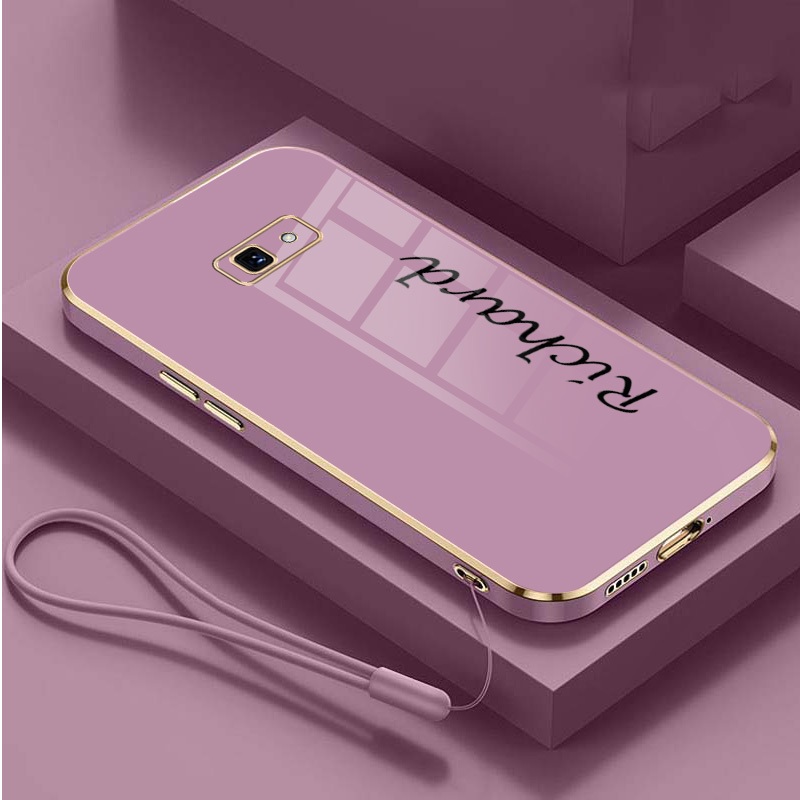 Samsung J7 Prime J5 J7 Pro J4+ J6+ Plus Candy Rubber Case Name Custom Casing Fashion Cover
