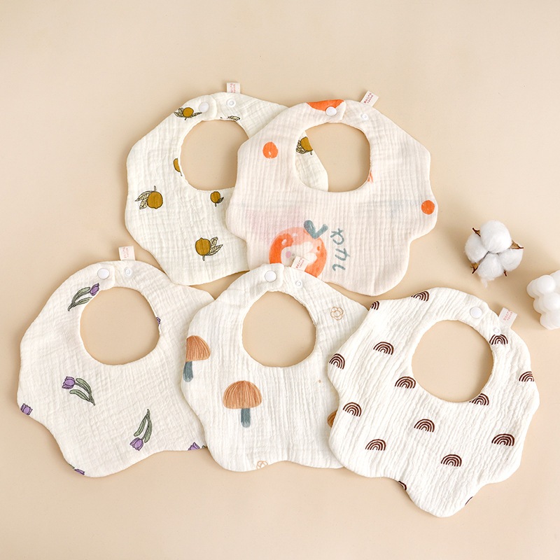 ทารกแรกเกิดผ้าเช็ดตัวเด็กผ้าฝ้ายแท้เอี๊ยมผ้ากอซกันน้ํา