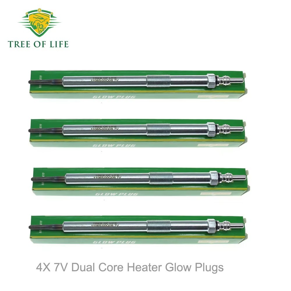 4X Glow Plugs 7V สําหรับ Nissan Navara NP300 D40 NV400 Qashqai I J10 X-Trail T31 2.0 2.5 3.0 DCi 110