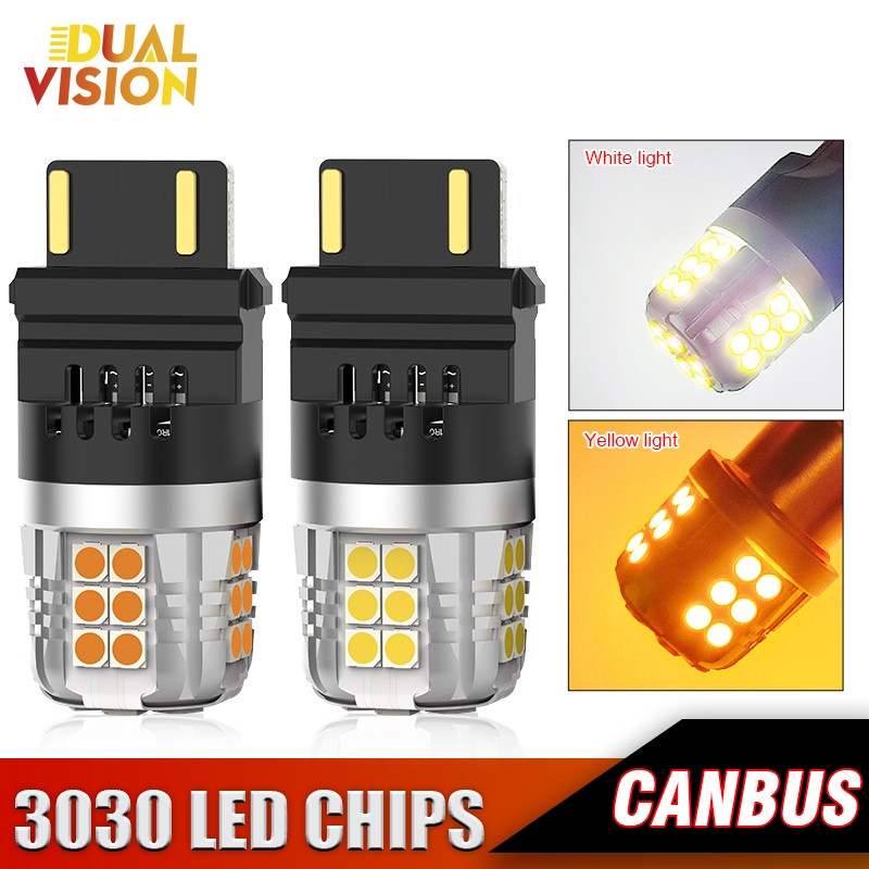 หลอดไฟ LED Strobe แฟลชหยุดไฟ PY27/7W PR27/7W T25 3157 3156 P27/7W LED ไฟเบรครถยนต์สําหรับ bmw e46 e9