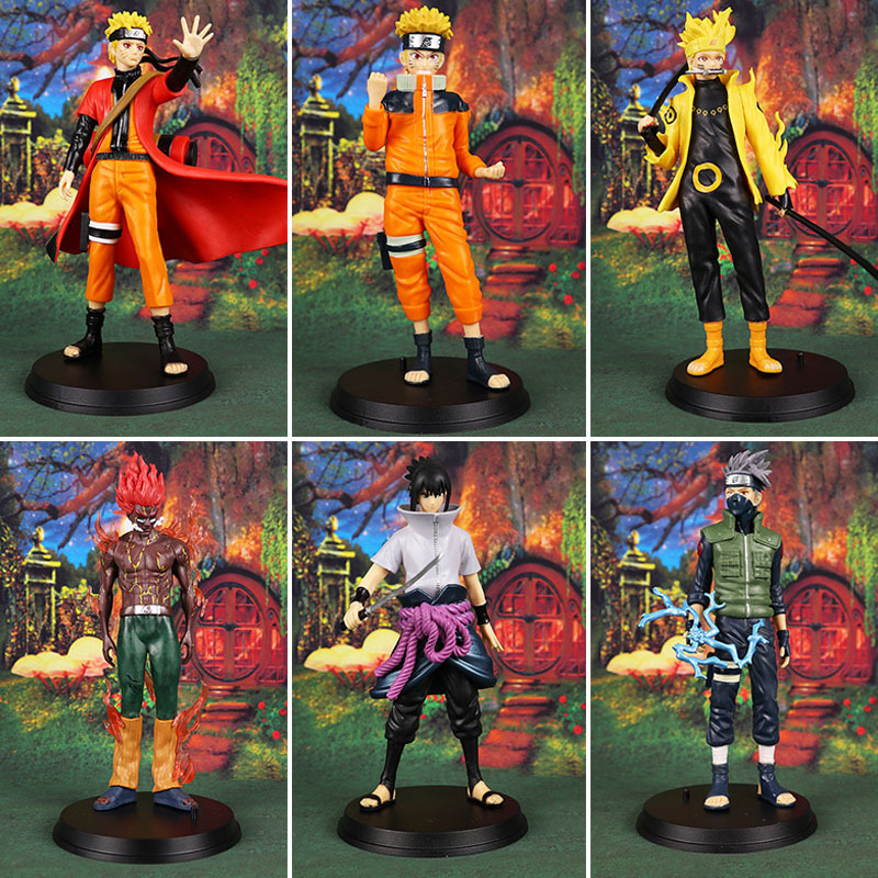 19 ซม.นารูโตะอะนิเมะรูป Shippuden Uchiha Sasuke Hatake Kakashi Namikaze Minato Action Figure Collection ของเล่นของขวัญ