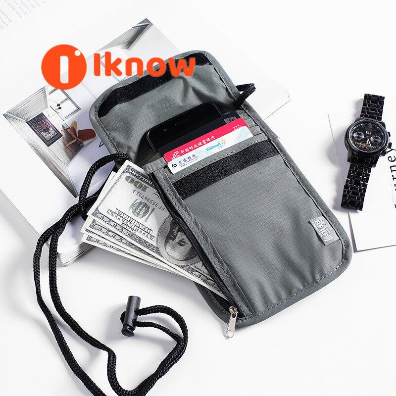 รู้จักกระเป๋าสตางค์คอสําหรับเดินทางพร้อมปิดกั้น RFID – ที่ใส่หนังสือเดินทางกระเป๋าคล้องคอสําหรับผู้ช