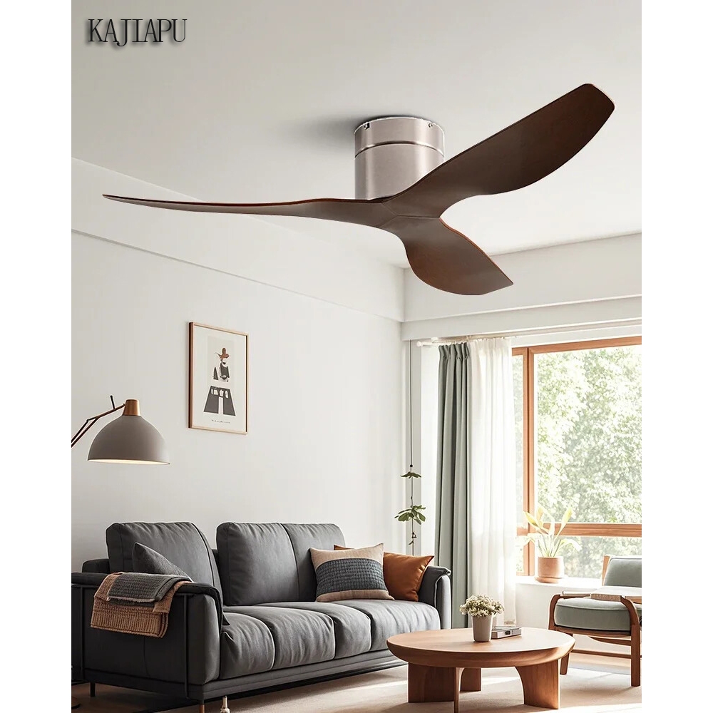 KAJIAPU52" พัดลมเพดานนอร์ดิกWhisper-Quiet 5 Blades & 35W DC MotorรีโมทคอนโทรลHome/Restaurant