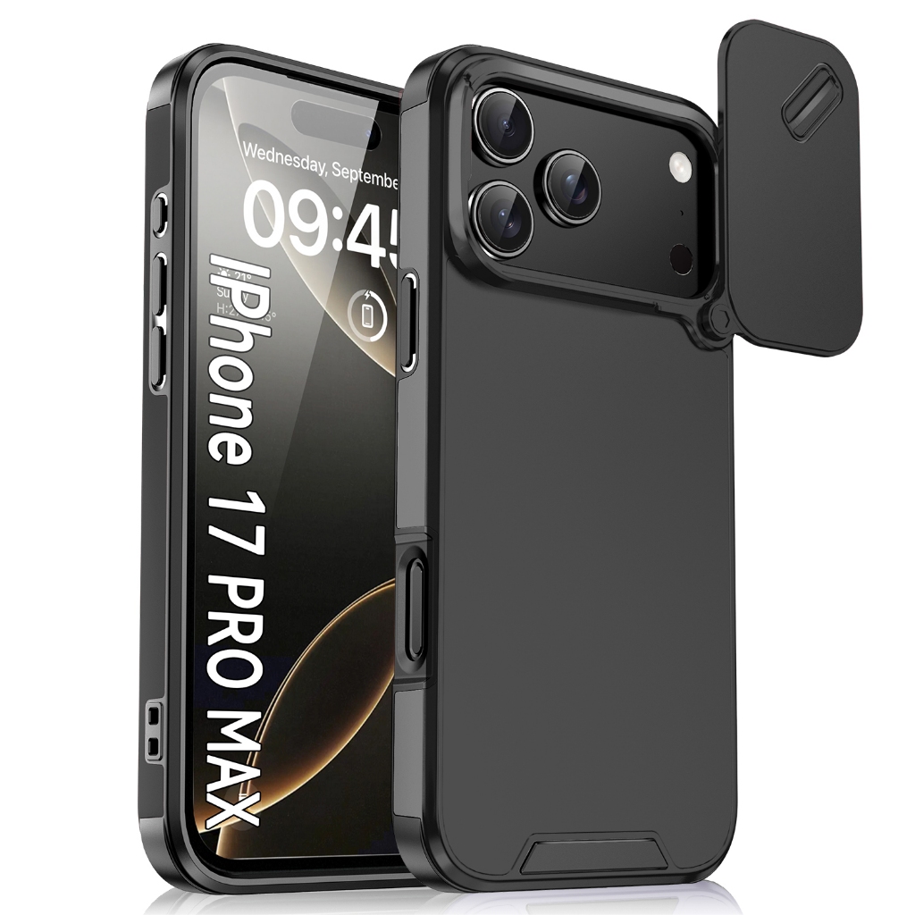 ปลอกสําหรับ iPhone 17 16 15 14 Pro Max Air 5G 2025 เกราะกันกระแทกสไลด์กล้องแหวนแม่เหล็กสําหรับ iPhon