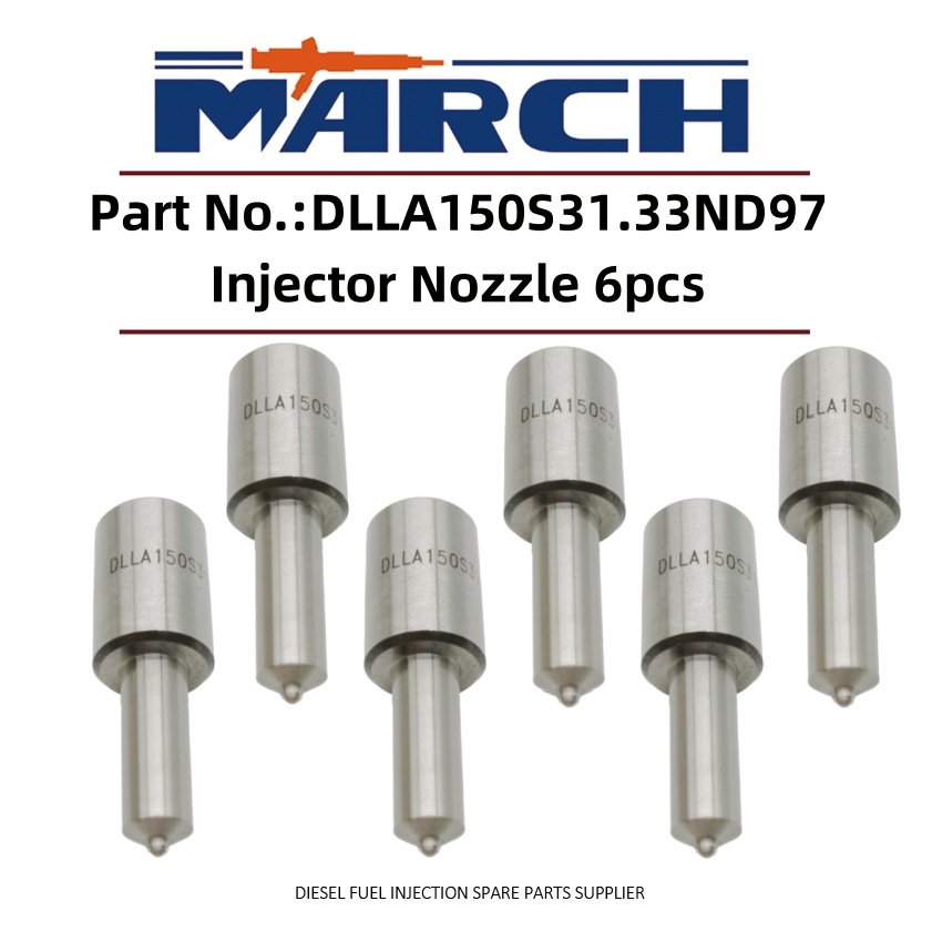 6pcs หัวฉีดน้ํามันเชื้อเพลิงหัวฉีดเคล็ดลับ DLLA150S31.33ND97 สําหรับ HINO EH700 EH500 EM700 093400-0