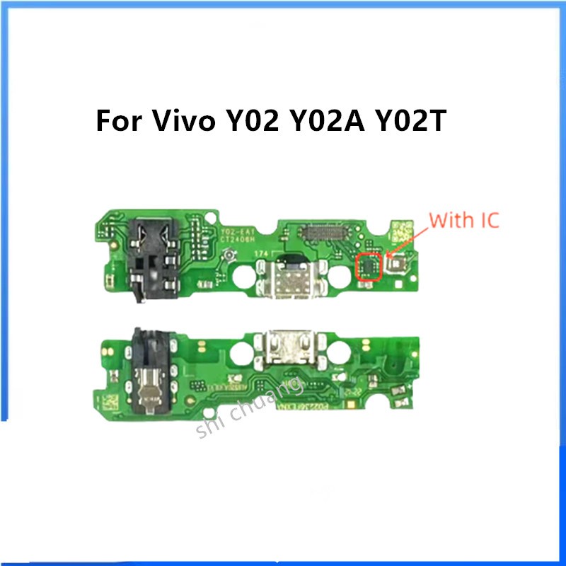 สําหรับ Vivo Y02 Y02A Y02T V2234 V2254 V2252 USB ชาร์จพอร์ตเชื่อมต่อ Flex สายพร้อมไมโครโฟน