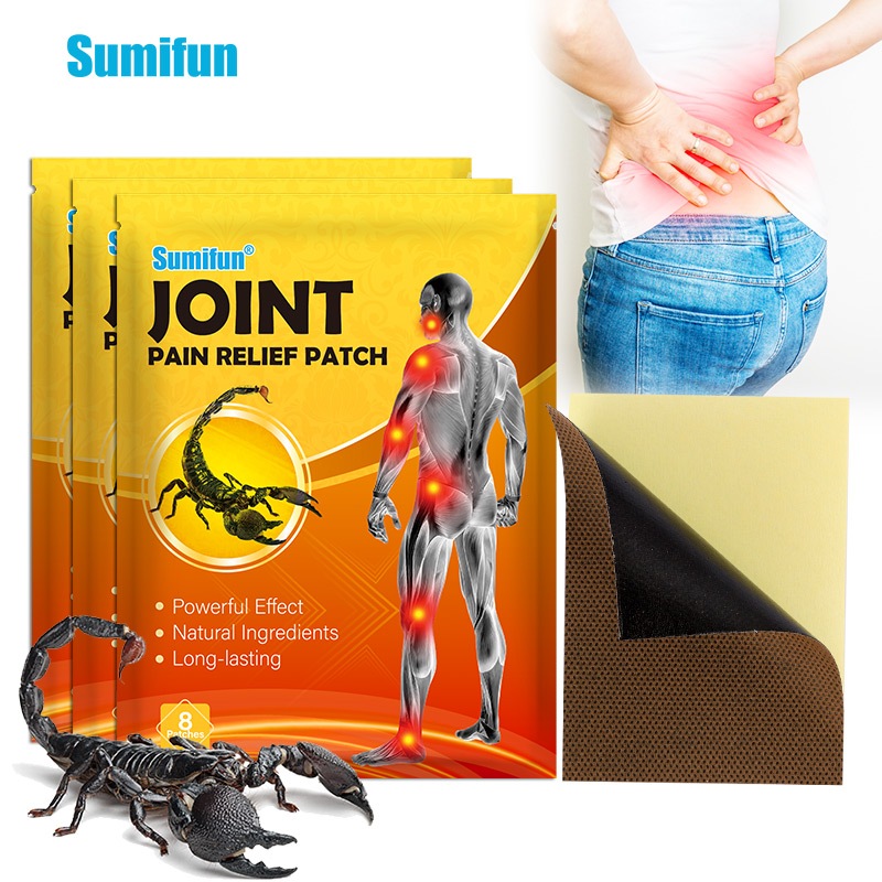 8 ชิ้น Pain Relief Patch Joint กล้ามเนื้อกลับ Ache Health Care พลาสเตอร์สติกเกอร์สมุนไพร