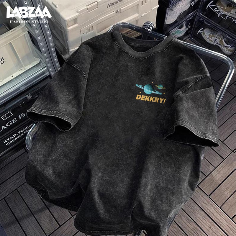LABZAA ยอดนิยมสไตล์อเมริกัน🐱แขนสั้น คอกลม เสื้อยืด ใส่สบาย ลายพิมพ์แมวดำน้อย เนื้อผ้านุ่ม YG1184