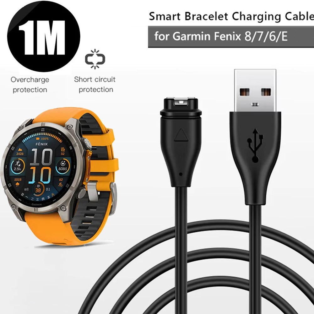 สายชาร์จสําหรับ Garmin Fenix 5 5S 5X Plus 6 6S 6X Pro 7 7S 7X, Forerunner 45S 245 Music 935 945, Vív