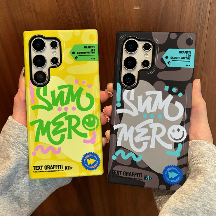 รูปแบบข้อความส่วนบุคคลเคสป้องกันสองในหนึ่งเดียวเหมาะสําหรับ Samsung su22u s23 plus s23FE s24 s25 plu