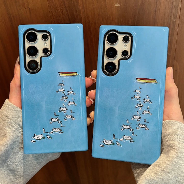 เคสป้องกันแบบสองในหนึ่งเดียวลายว่ายน้ําเหมาะสําหรับ Samsung su22u s23 plus s23FE s24 s25 plus A55 A5