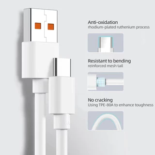 สายชาร์จ Type C 6A 1เมตร 1.5เมตร 2เมตร 120W สายชาร์จเร็ว UBS to Type c รองรับ Android