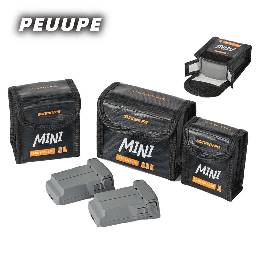 Sunnylife LITO DJI 1/X1 แบตเตอรี่ป้องกันการระเบิด Mini 5/4 Pro แบตเตอรี่ลิเธียมถุงเก็บความปลอดภัย Mini 3 สารป้องกันสารหน่วงไฟ