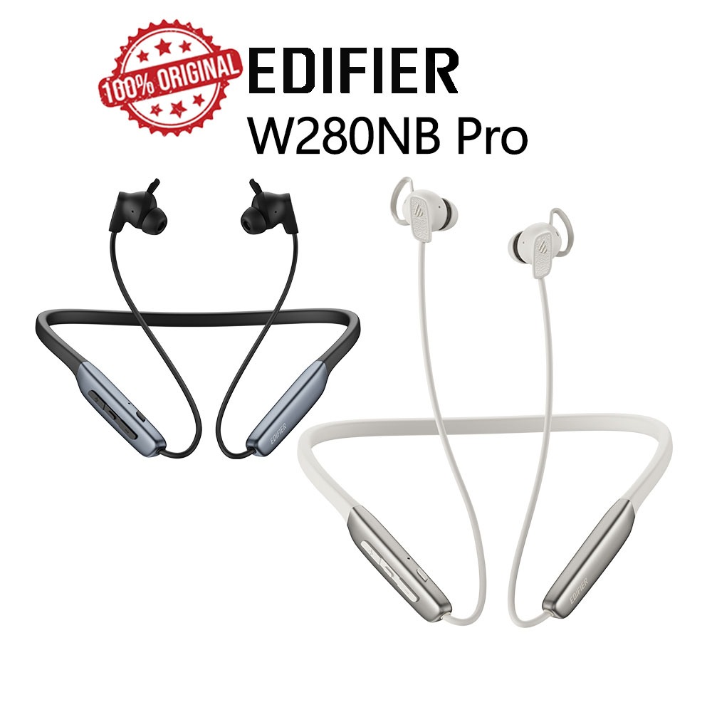 Edifier W280NB Pro หูฟังไร้สายแบบคล้องคอบลูทูธ V5.4 ลดเสียงรบกวน ANC -45dB คุณภาพเสียงคมชัด มาตรฐาน 