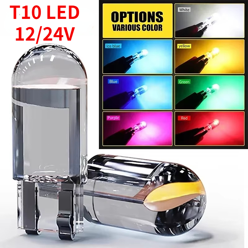 SaiDian คุณภาพสูง T10 W5W 2825 COB LED รถ Clear Wedge ที่จอดรถด้านข้างประตูหลอดไฟเครื่องมือโคมไฟป้ายทะเบียนอัตโนมัติไฟ