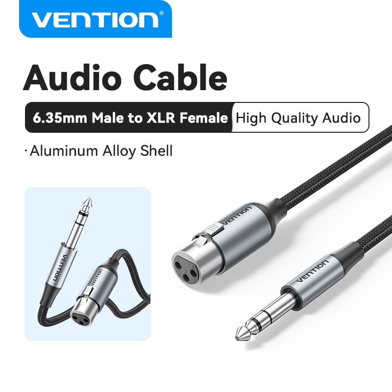 Vention Microphone Wire 6.5mm（6.35mm） male to XLR female audio cable Male Pl to Female XLR Mic Wire Cable for Mixer Stereo Amplifier Speaker new 6.35mm to XlR Cable