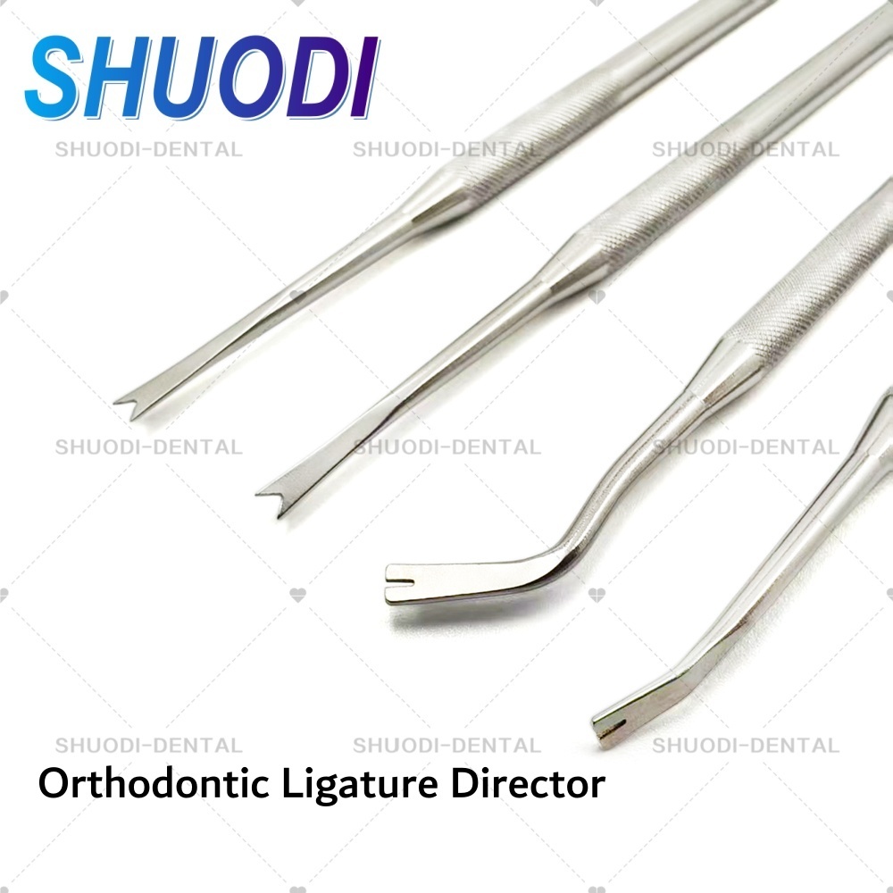 1 ชิ้นทันตกรรมจัดฟัน Ligature Director Double Ends โค้งด้วย Scaler