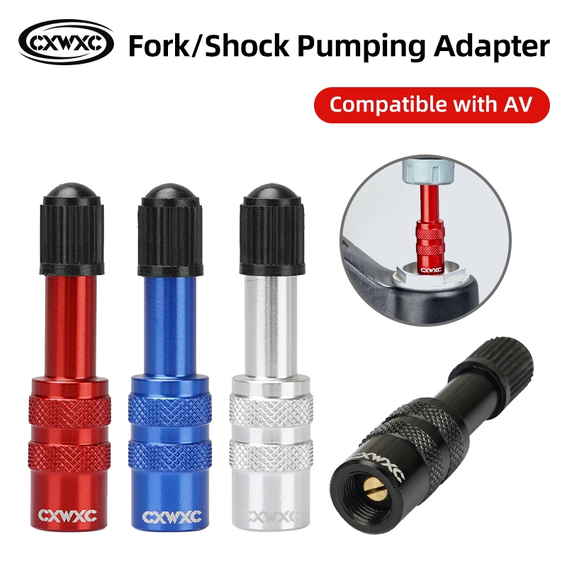 .Adapter สปริงโช๊คและปั๊มลมสำหรับจักรยาน Air Front Fork Rear Suspension กับ Schrader Valve Converter Extender