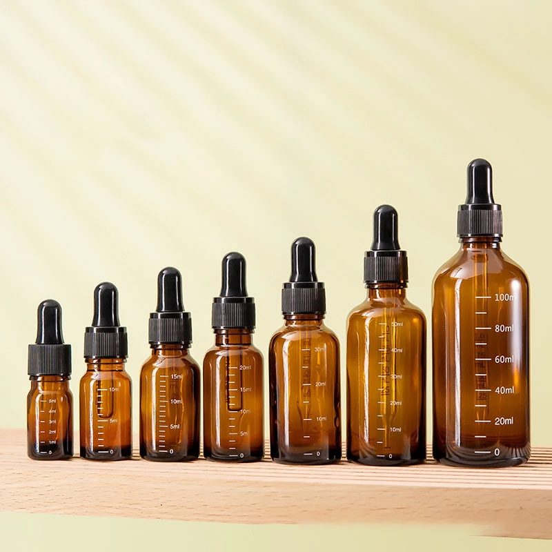 IFA ขวดแก้วดรอปเปอร์ สีชา dropper ขวดแก้วหัวบีบหยด 5 / 10 / 15 / 20 / 30 / 50 / 100 ml
