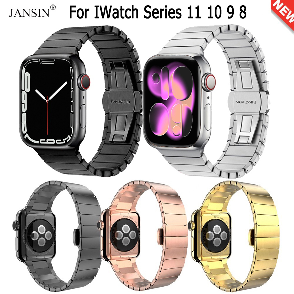 สายนาฬิกา สำหรับ iwatch series 11 10 46มม 42มม สายนาฬิกาข้อมือ ชนิดสเตนเลส สําหรับ iwatch series 7 6 se 5 4 3 2 38มม 42มม 40มม 44มม