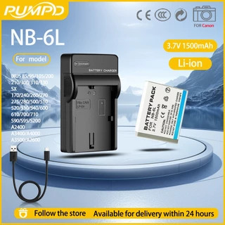 แบตเตอรี่กล้อง PUMPD NB-6L เหมาะสําหรับ Canon IXUS 95 105 200 210 300 330 HS IS ที่ชาร์จกล้อง