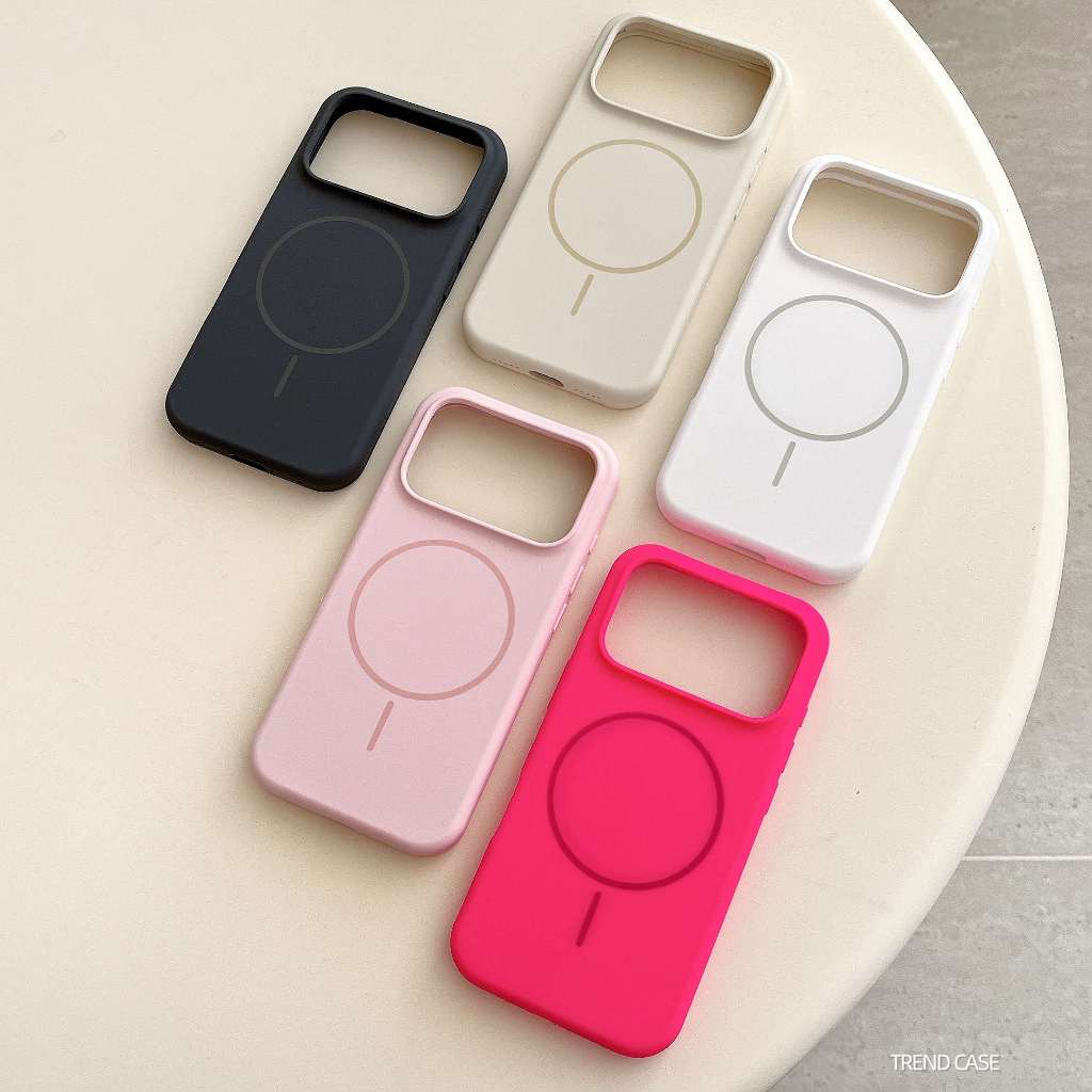 แฟชั่นซิลิโคนเคสโทรศัพท์แม่เหล็กสําหรับiPhone 17 Air 16 15 14 13 12 11 Pro Maxนุ่มกันกระแทกฝาครอบป้องกัน