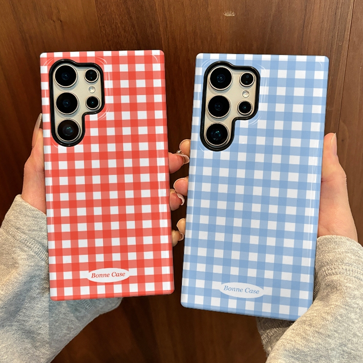 เคสป้องกันสองในหนึ่งเดียวลายสก๊อตคู่เหมาะสําหรับ Samsung su22u s23 plus s23FE s24 s25 plus A55 A56 A36 เคสโทรศัพท์มือถือสองในหนึ่งเดียว – โปรปัง