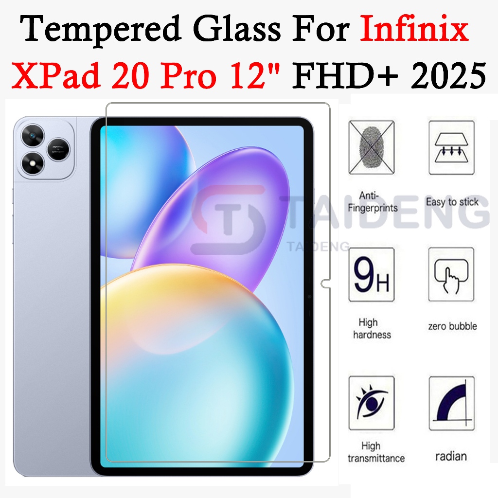 สําหรับ Infinix XPad 20 Pro 12 FHD + 2K 2025 HD9H กระจกนิรภัย XPAD20 PRO HD ป้องกันหน้าจอ Guard