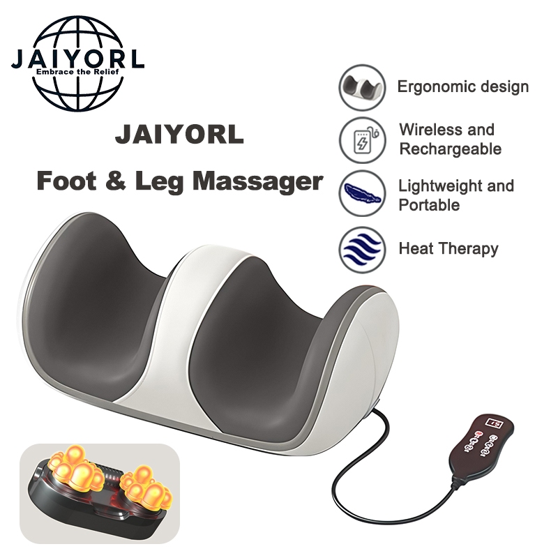 JAIYORL เครื่องนวดเท้าไฟฟ้าพร้อมความร้อน นวดเท้าแบบชิอัตสึ แก้ปวดกล้ามเนื้อขา โรคพังผืดใต้ฝ่าเท้า