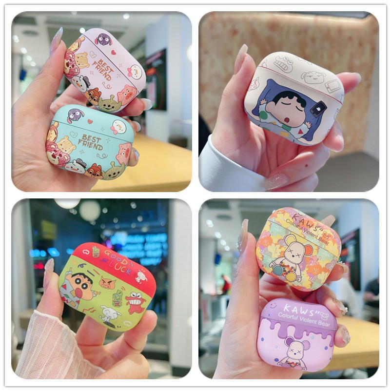 (Pro3 2025) เคสน่ารักสําหรับ AirPods4(2024)1/2/3/Pro/Pro2/Pro3 Frosting Full Protection Case