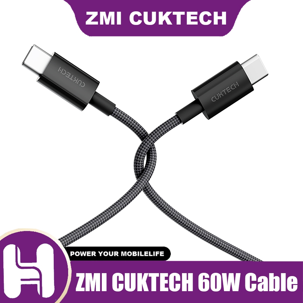 ZMI CUKTECH CTC315P Nylon Braided USB-C to USB-C 60W 1.5m PD Fast Charge