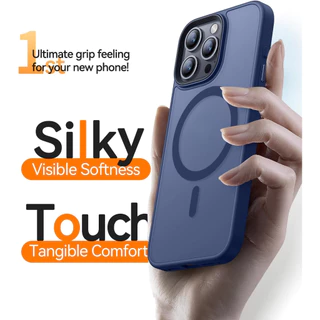 SMLF เคสแม่เหล็กสําหรับiPhone15 Pro Max 16 Pro Max 14 Pro Max 13 Pro Max 12 Pro Max 15 Plus 14 Plus Matteผิวรู้สึกปกหลังShockproofปลอกSlimโปร่งแสง