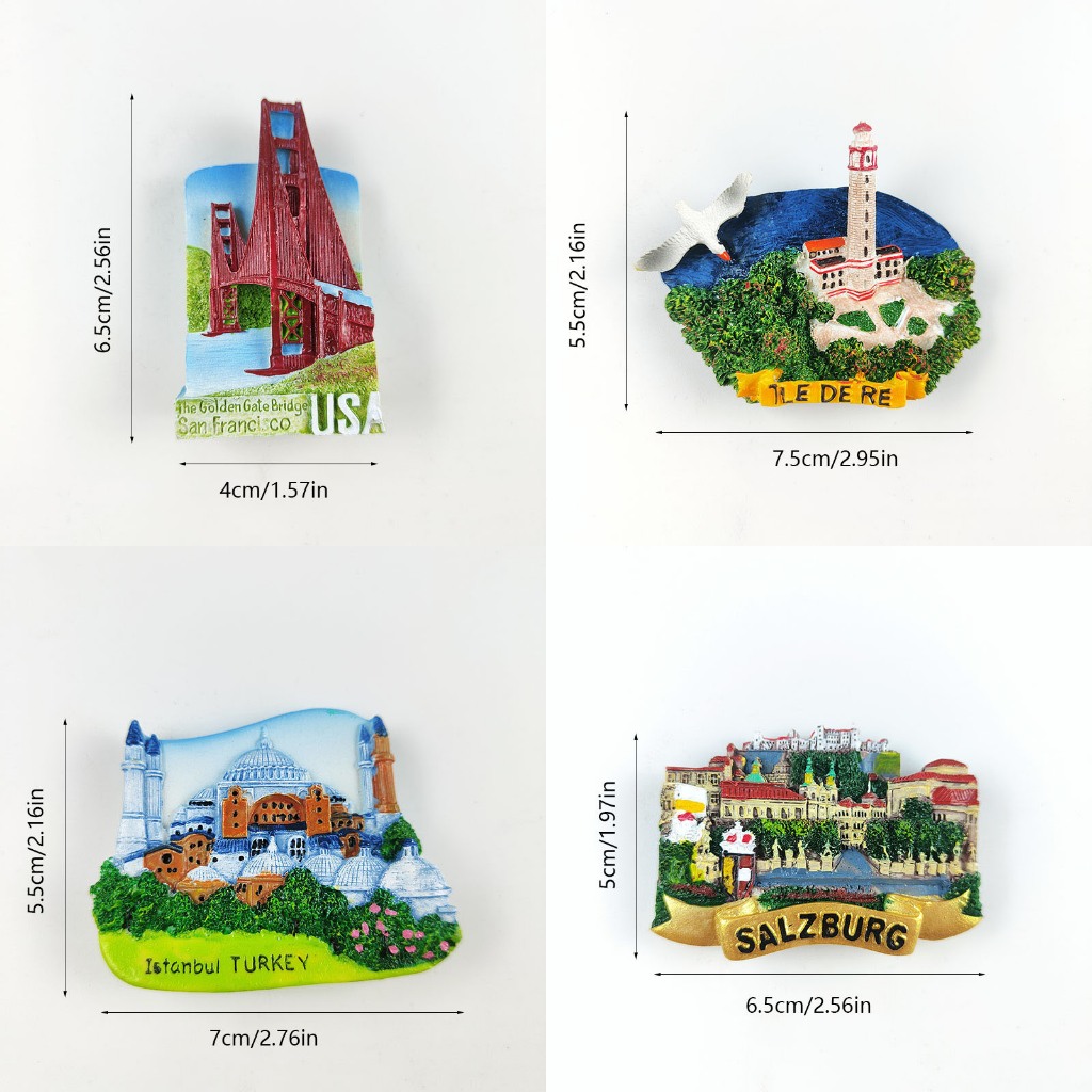 Los Angeles Istanbul ตุรกี Salzburg ออสเตรีย World การท่องเที่ยวตู้เย็นแม่เหล็กสําหรับ Home deocrative Travel ของที่ระลึกของขวัญตู้เย็นสติกเกอร์ - รูปที่ 2