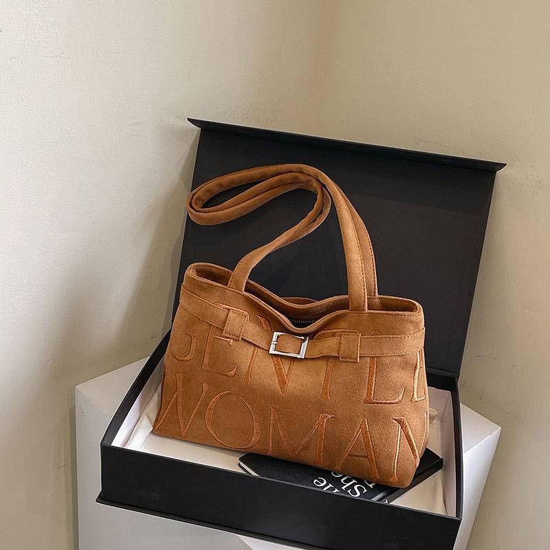 🔥พร้อมส่งในไทยค่ะ🔥กระเป๋าโท้ทหนังกลับ กระเป๋าสะพายไหล่แฟชั่นสำหรับผู้หญิง มีให้เลือกหลายสี