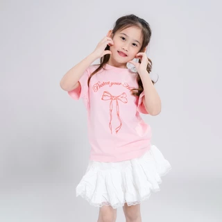 B&R Kids【เสื้อยืดแขนสั้นเด็กผู้หญิง】 จัดส่งจากประเทศไทย เสื้อพิมพ์ลายเด็ก สไตล์เกาหลี น่ารัก ผ้าฝ้าย นุ่มสบาย