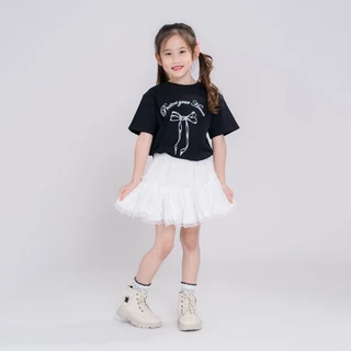 B&R Kids【เสื้อยืดแขนสั้นเด็กผู้หญิง】 จัดส่งจากประเทศไทย เสื้อพิมพ์ลายเด็ก สไตล์เกาหลี น่ารัก ผ้าฝ้าย นุ่มสบาย