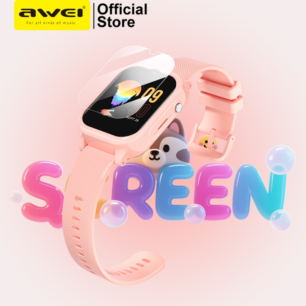 [ซื้อ 1 แถม 1] Awei ฟิล์มกระจกนิรภัยสำหรับนาฬิกาเด็ก รองรับรุ่น H29/H66