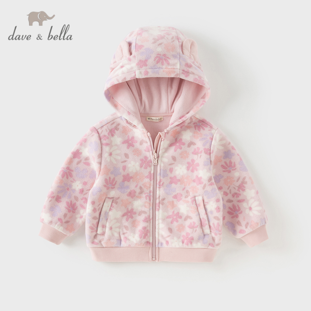 Dave Bella 18M-9Y เสื้อฮู้ดเด็กหญิง หูกระต่าย เสื้อแจ็คเก็ตเด็กหญิง ขนแกะ เสื้อแขนยาว มีฮู้ด สำหรับเด็ก DB3253382