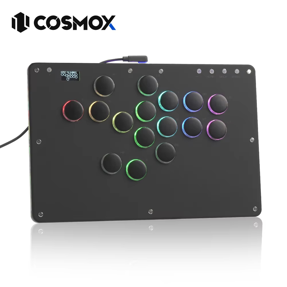 Haute42- COSMOX T16-PU Leverless Controller จอยสติ๊กสําหรับ PC/PS4/PS5 สวิทช์ Steam Hitbox อาเขตแผงหนังสบาย Touch