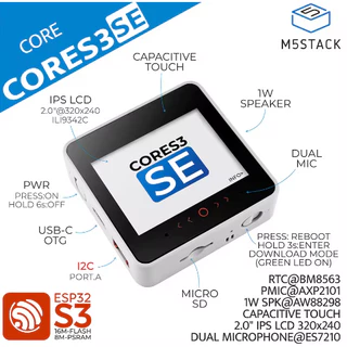 M5Stack CoreS3 SE รุ่นน้ําหนักเบา ESP32S3 IoT Controller Xiaozhi AI Robot